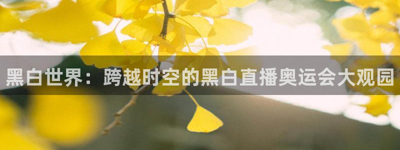 咪咕直播手机版：黑白世界：跨越时空的黑白直播奥运会大观园